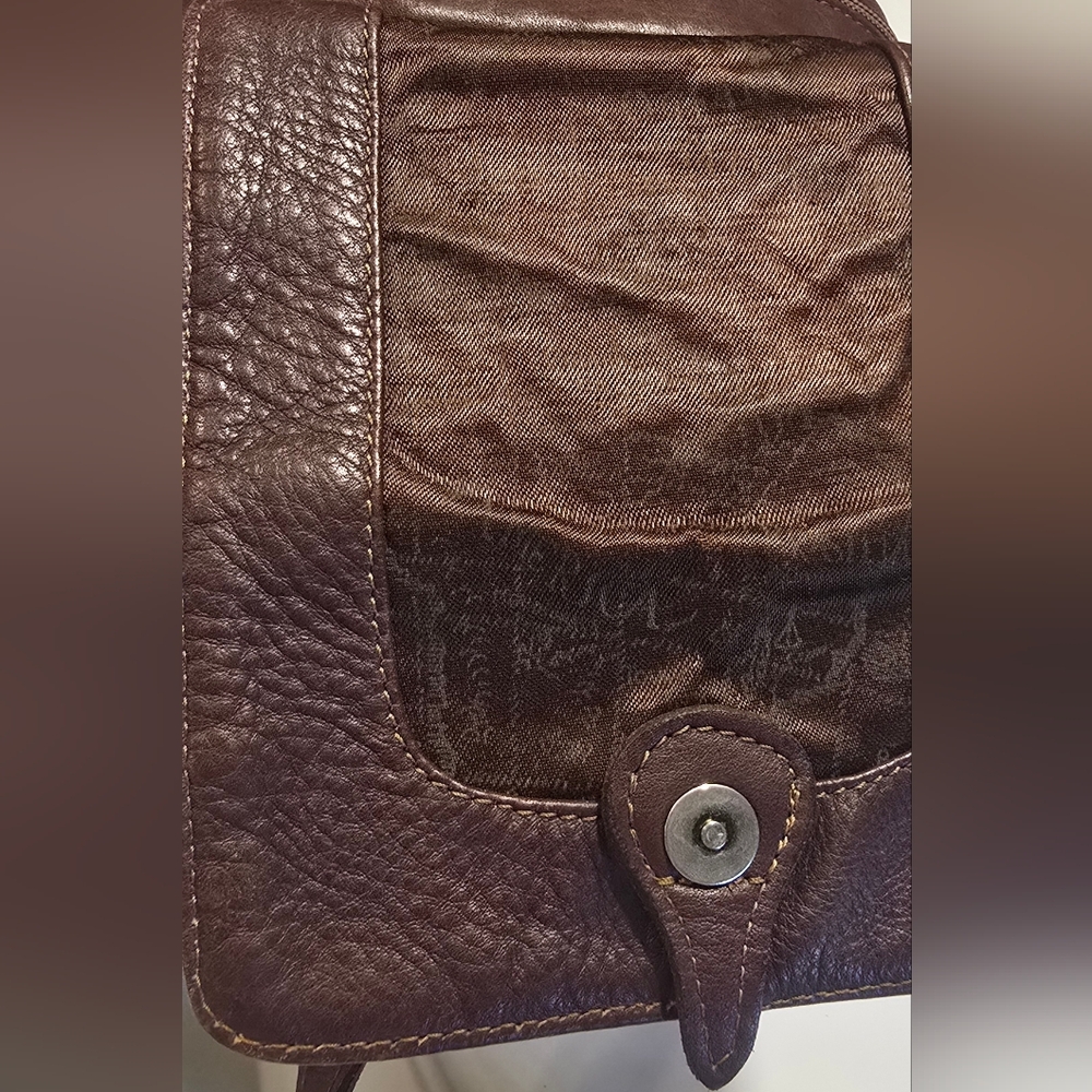 VTG Bruno Rossi Italian Brown Leather Mini Backpack Purse Made in Italy - Picture 7 of 12